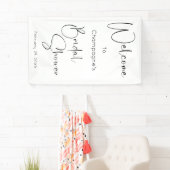 Modernes Script-Brautparty Willkommen Banner (Insitu)