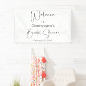 Modernes Script-Brautparty Willkommen Banner (Insitu)
