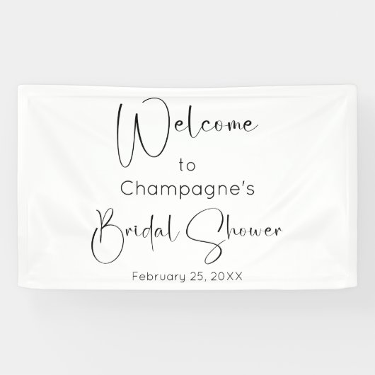 Modernes Script-Brautparty Willkommen Banner (Horizontal)