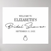 Modernes Script-Brautparty Willkommen Poster (Vorne)