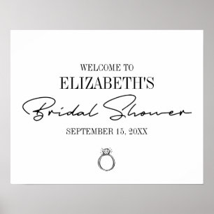 Modernes Script-Brautparty Willkommen Poster