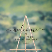 Modernes Script-Brautparty Willkommen Schwarz Acrylschild (Neutral)