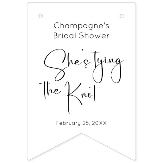 Modernes Script-Brautparty Wimpelkette (Erste Fahne)