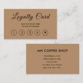 Modernes Script Brown einfach Treuekarte (Vorne/Hinten)