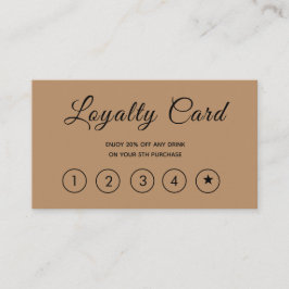 Modernes Script Brown einfach Treuekarte