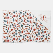 Modernes Script Brown Muster Geschirrtuch (Horizontal)