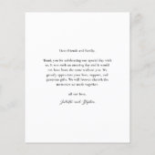 Modernes Script Budget Foto Hochzeit Danke Karte (Rückseite)