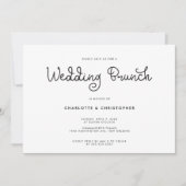 Modernes Script Burnt Orange Post Wedding Brunch Einladung (Vorderseite)