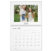 Modernes Script Calendar Family Erinnerungen Multi Kalender (Jan 2027)