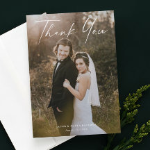 Modernes Script Calligraphy Foto Wedding