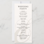 Modernes Script Champagne Ampersand Hochzeitsprogr (Rückseite)