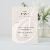 Modernes Script Champagne Ampersand Wedding RSVP Karte (Stehend Vorderseite)