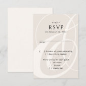 Modernes Script Champagne Ampersand Wedding RSVP Karte (Vorne/Hinten)