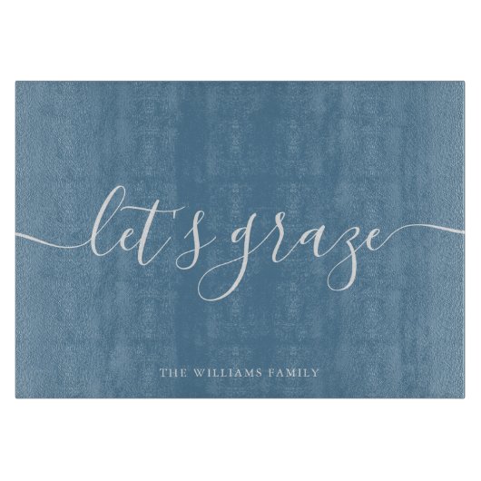 Modernes Script Charcuterie Familienweidebrett Schneidebrett (Vorderseite)