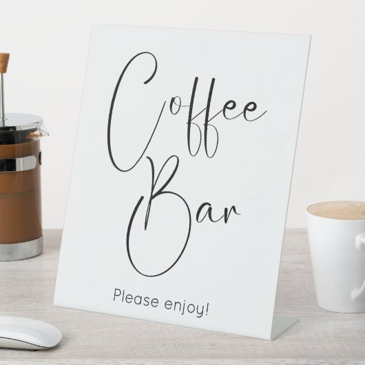 Modernes Script-Coffee-Bar Sockelschild (In Situ)