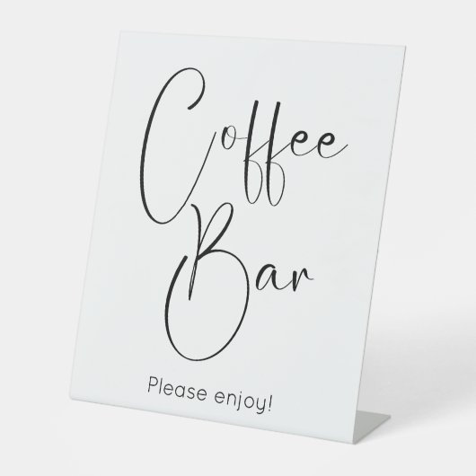 Modernes Script-Coffee-Bar Sockelschild (Vorderseite)