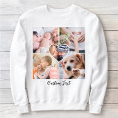 Modernes Script-Collage Herz mit benutzerdefiniert Sweatshirt