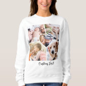 Modernes Script-Collage Herz mit benutzerdefiniert Sweatshirt (Vorderseite)
