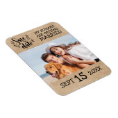 Modernes Script Couple Foto Hochzeit speichern das Magnet (Rechte Seite)