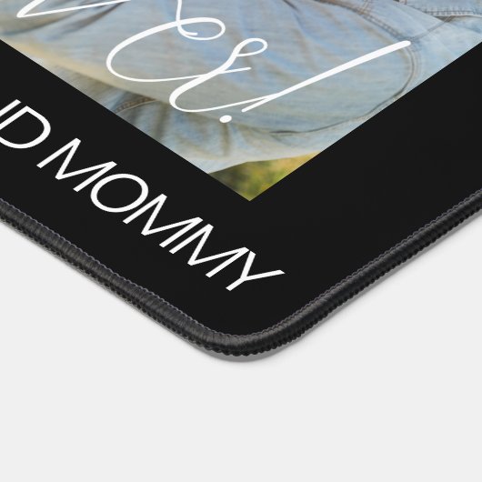 Modernes Script Custom Four Foto Vathday Schreibtischunterlage (Ecke)