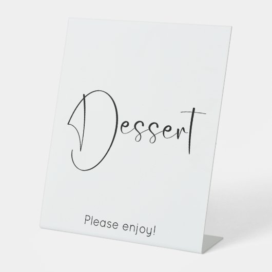 Modernes Script Dessert Sockelschild (Vorderseite)