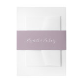Modernes Script Dusty Lavender Wedding Einladungsbanderole (Vorderseite Beispiel)