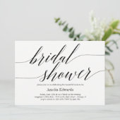 Modernes Script EDITABLE FARBBrautparty Einladung (Stehend Vorderseite)