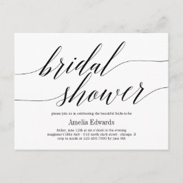 Modernes Script EDITABLE FARBBrautparty laden ein Postkarte