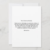 Modernes Script Einfache Foto Hochzeit Danke Karte (Rückseite)