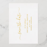 Modernes Script Einfache Hochzeit Save the Date