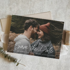 Modernes Script Einfaches Foto Save The Date