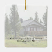 Modernes Script Elegante New Zuhause Sweet Zuhause Keramikornament (Rückseite)