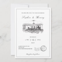 Modernes Script Eleganter QR Code Hochzeit