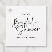 Modernes Script Elegantes handgeschriebenes Brautp Geschenkanhänger (Vorderseite)