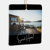 Modernes Script Elegantes New Sweet Family Zuhause Keramikornament (Rechts)