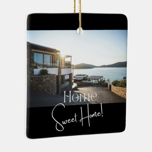 Modernes Script Elegantes New Sweet Family Zuhause Keramikornament (Rechts)