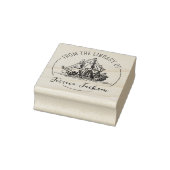 Modernes Script-Exlibris-Schiff Nautilus-Buch Gummistempel (Stempel)