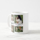 Modernes Script Family Foto Custom Christmas 2024 Kaffeetasse (Vorderseite Links)