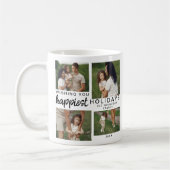 Modernes Script Family Foto Custom Christmas 2024 Kaffeetasse (Links)