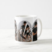 Modernes Script Family Foto Kaffee Tasse (VorderseiteRechts)