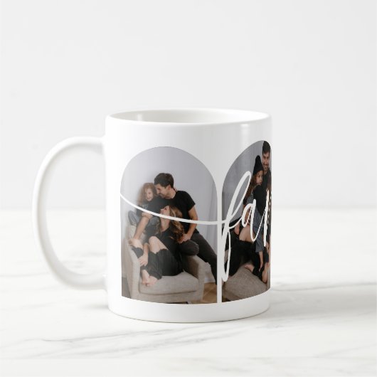 Modernes Script Family Foto Kaffee Tasse (Links)