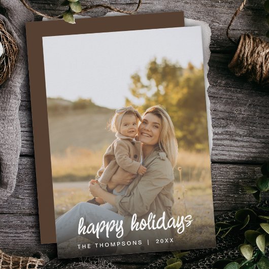 Modernes Script Family Foto Weihnachten 2024 Custo