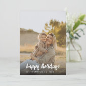 Modernes Script Family Foto Weihnachten 2024 Custo (Stehend Vorderseite)