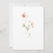 Modernes Script Flower Garden Brautparty Einladung (Rückseite)