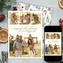 Modernes Script Folies 4 Multi-Foto Weihnachten