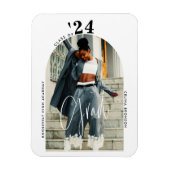 Modernes Script Foto 2024 Minimalistischer Abschlu Magnet (Vertikal)