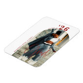 Modernes Script Foto 2024 Minimalistischer Abschlu Magnet (Linke Seite)