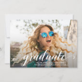 Modernes Script-Foto-Abschluss Ankündigung (Vorderseite)