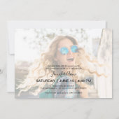 Modernes Script-Foto-Abschluss Ankündigung (Rückseite)