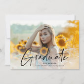 Modernes Script-Foto-Abschluss Ankündigung (Vorderseite)